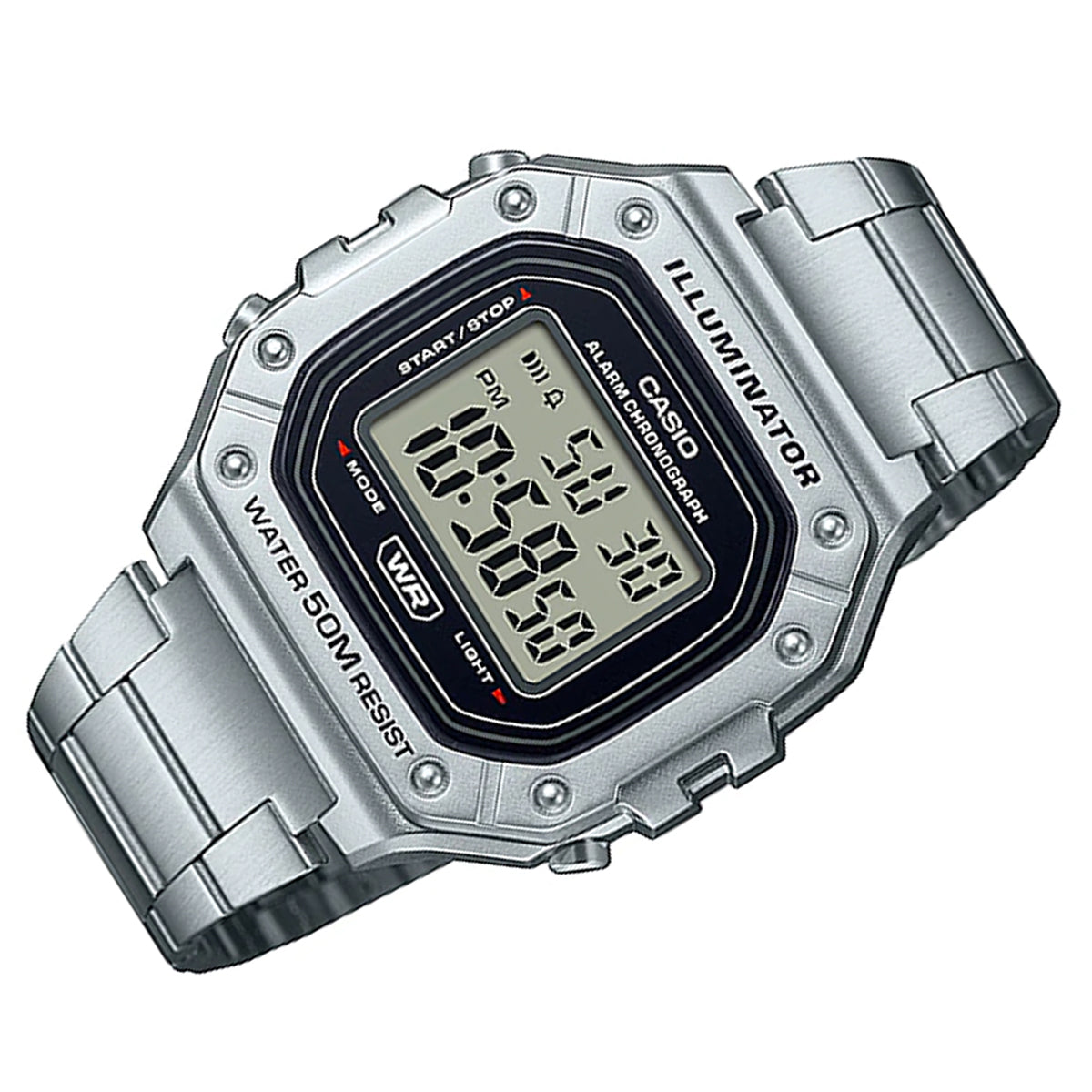 Casio W-218HD-1A Silver Stainless Steel Watch for Men-Watch Portal Philippines