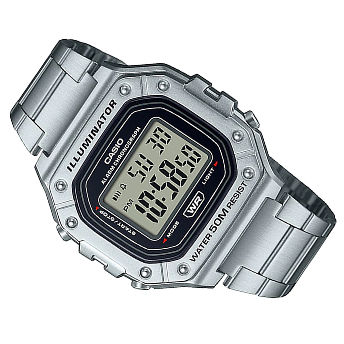 Casio W-218HD-1A Silver Stainless Steel Watch for Men-Watch Portal Philippines