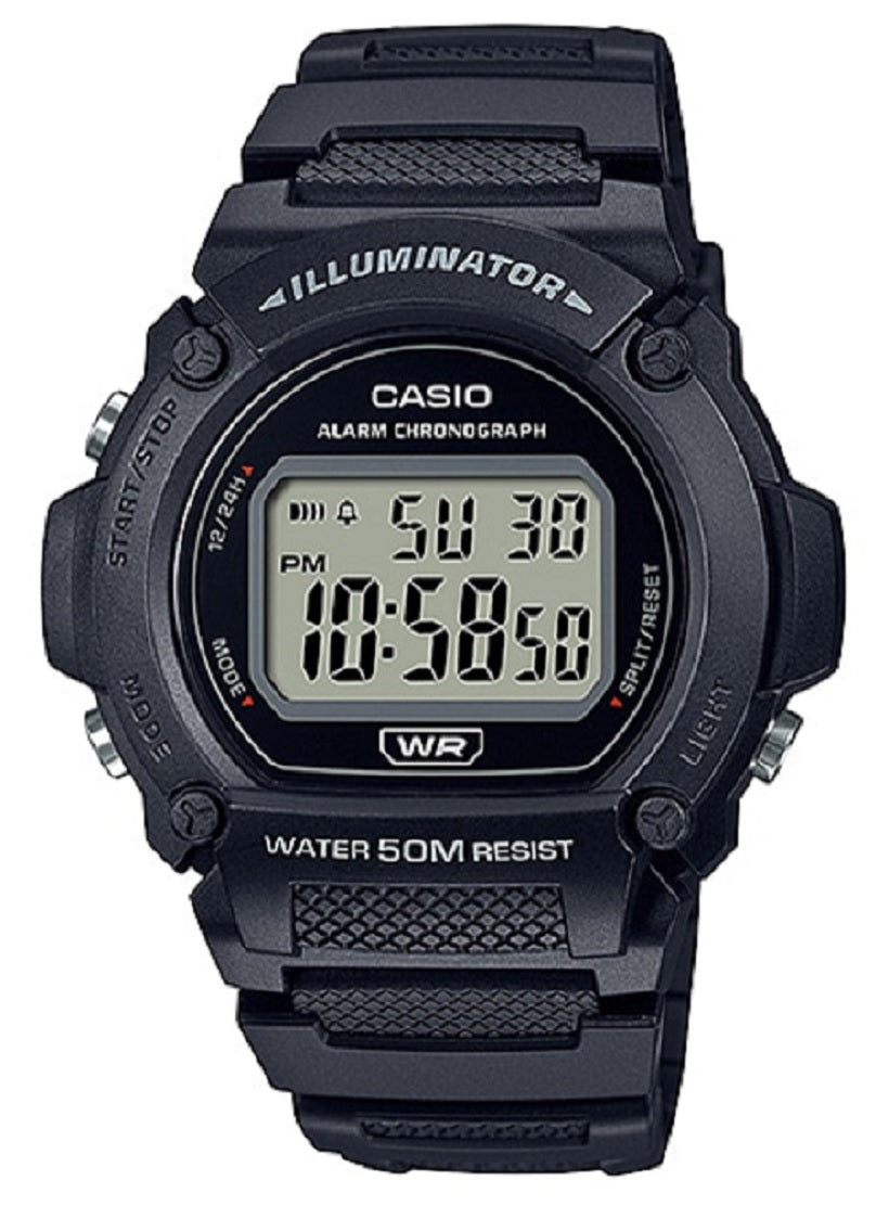 Casio W-219H-1A Black Resin Strap Watch for Men-Watch Portal Philippines