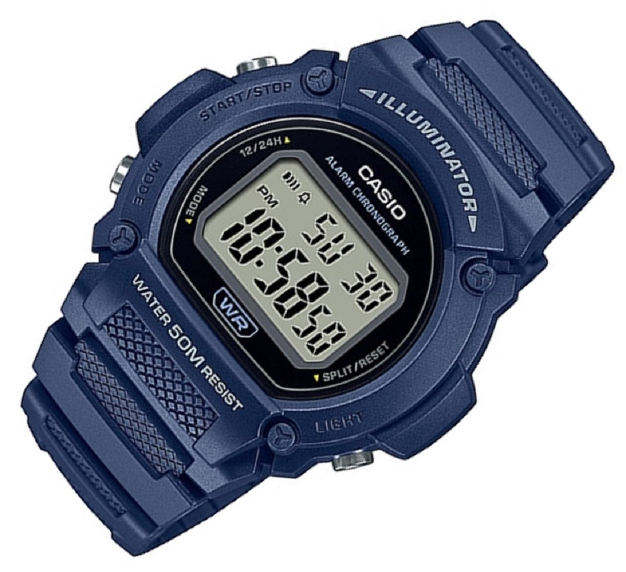 Casio W-219H-2A Blue Resin Strap Watch for Men-Watch Portal Philippines