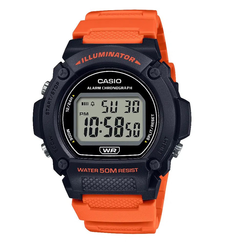 Casio W-219H-4A Digital Rubber Strap Watch For Men-Watch Portal Philippines
