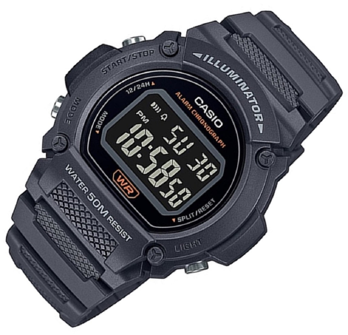 Casio W-219H-8B Black Resin Strap Watch for Men-Watch Portal Philippines