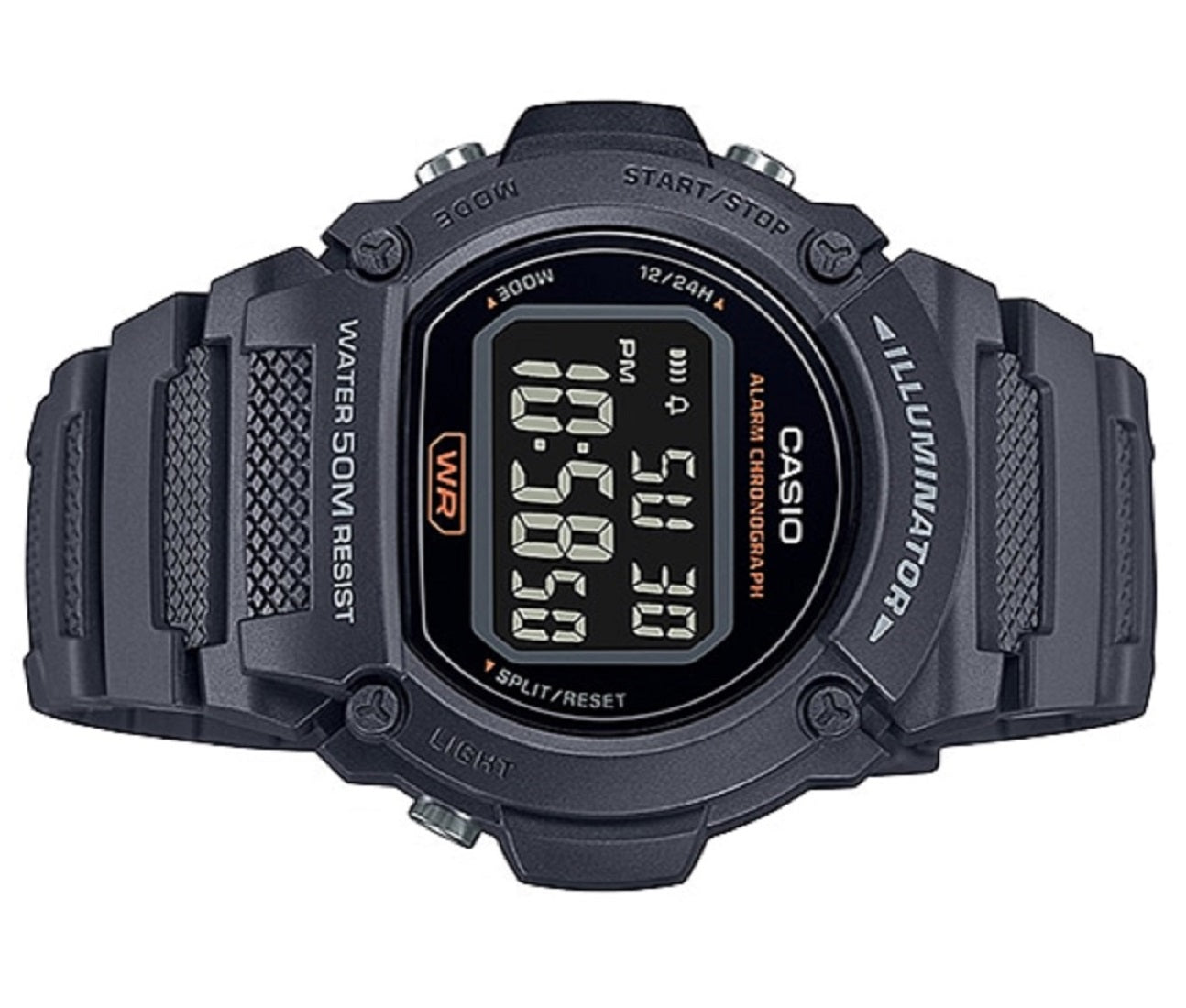 Casio W-219H-8B Black Resin Strap Watch for Men-Watch Portal Philippines