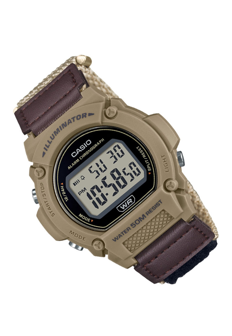 Casio W-219HB-5A Digital Nylon Strap Watch For Men-Watch Portal Philippines