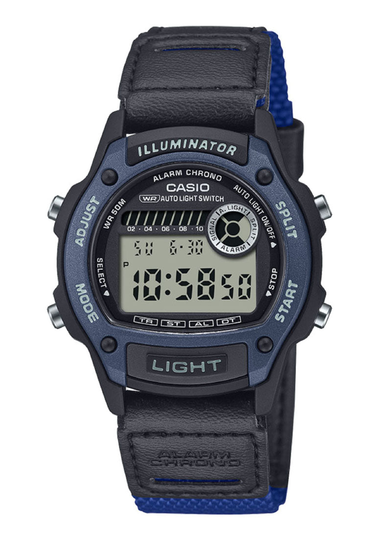 Casio W-220HF-2A Digital Leather Strap Watch for Men-Watch Portal Philippines