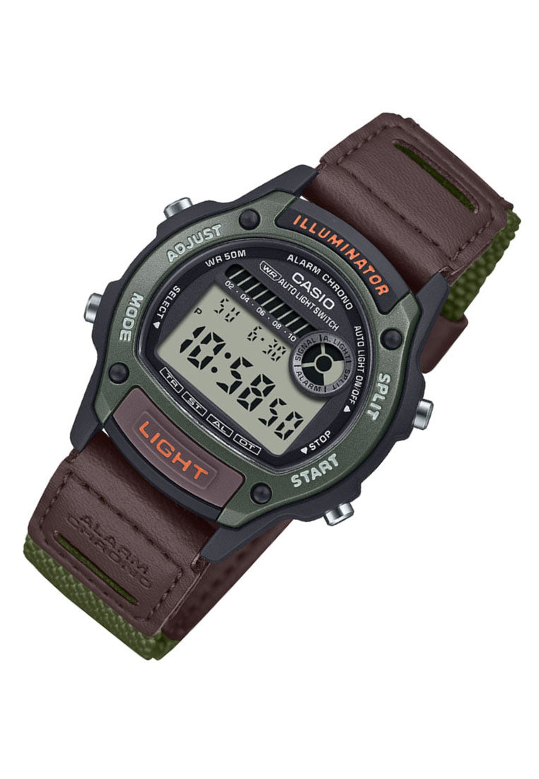 Casio W-220HF-3A Digital Leather Strap Watch for Men-Watch Portal Philippines