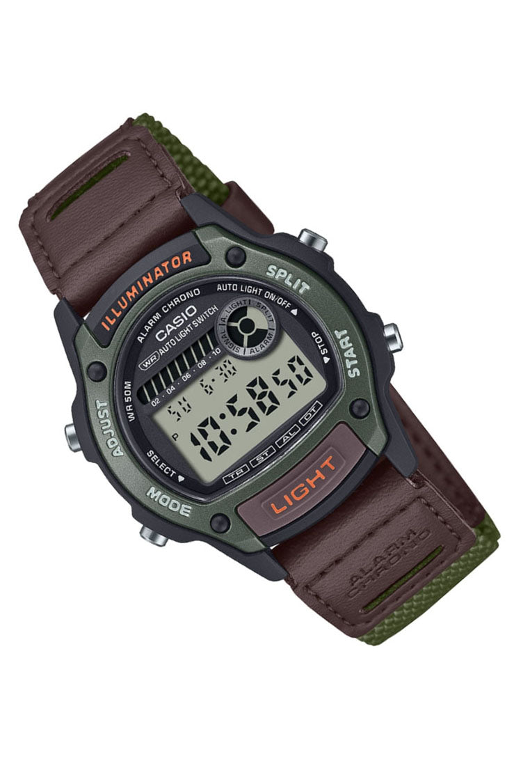 Casio W-220HF-3A Digital Leather Strap Watch for Men-Watch Portal Philippines
