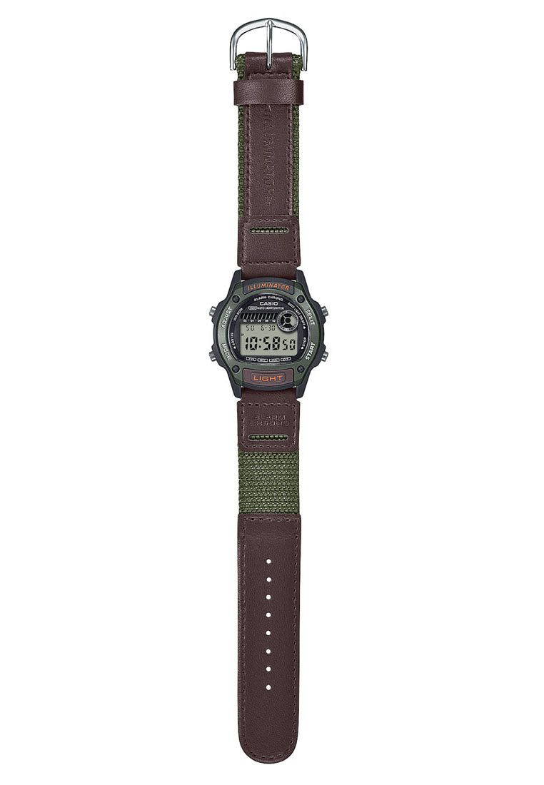 Casio W-220HF-3A Digital Leather Strap Watch for Men-Watch Portal Philippines