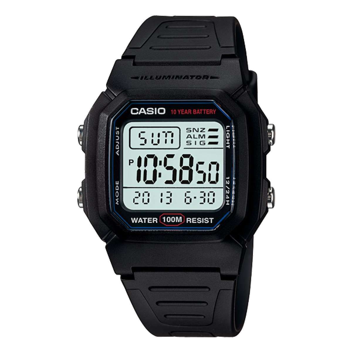 Casio W-800H-1AVDF Black Resin Strap Watch for Men-Watch Portal Philippines