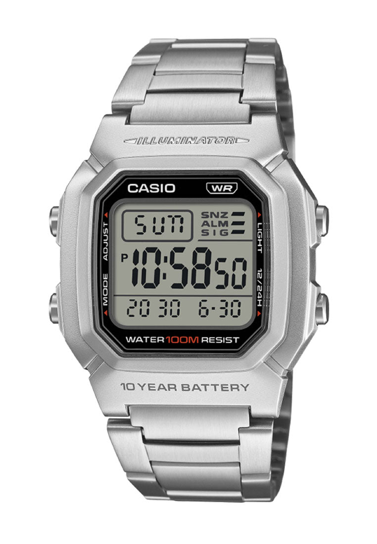 Casio W-800HD-1AVDF Stainless Steel Strap Digital Watch for Men-Watch Portal Philippines