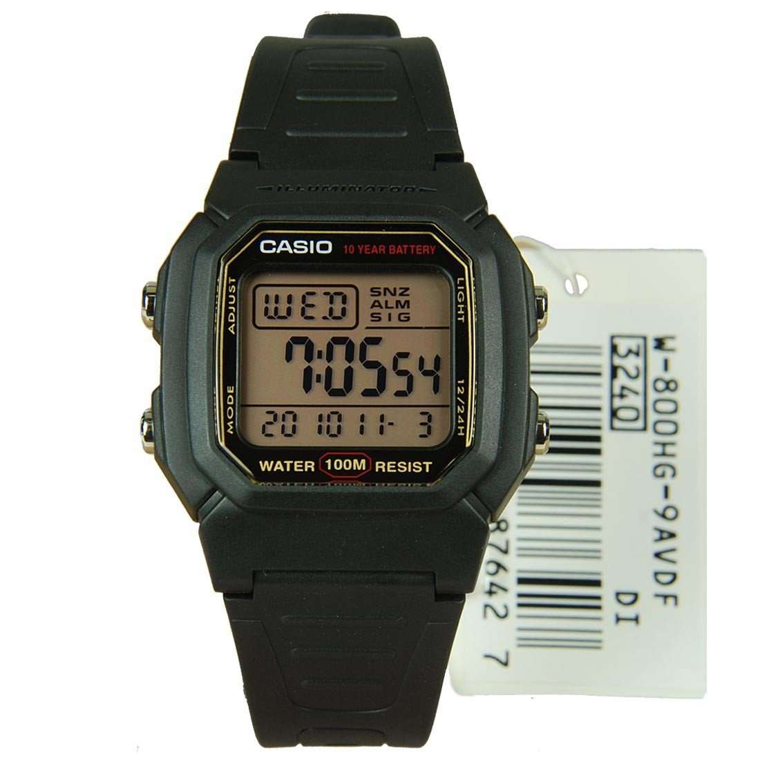 Casio W-800HG-9AVDF Black Resin Watch for Men and Women-Watch Portal Philippines