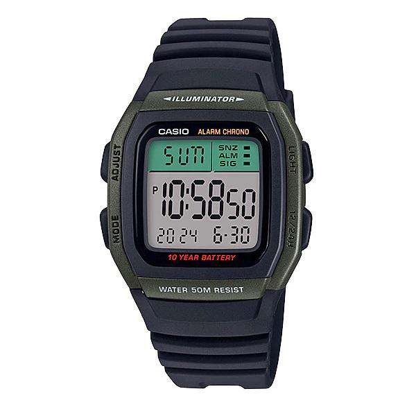 Casio W-96H-3AVDF Black Resin Watch for Men and Women-Watch Portal Philippines