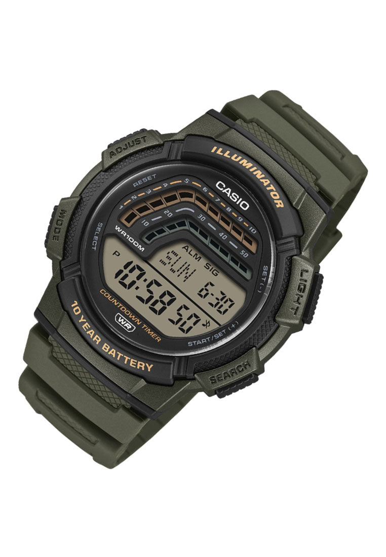 Casio WS-1800-3AVDF Digital Rubber Strap Watch For Men-Watch Portal Philippines