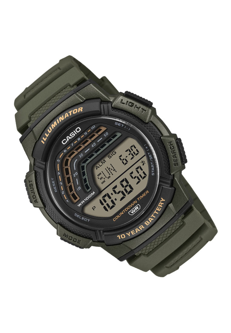 Casio WS-1800-3AVDF Digital Rubber Strap Watch For Men-Watch Portal Philippines
