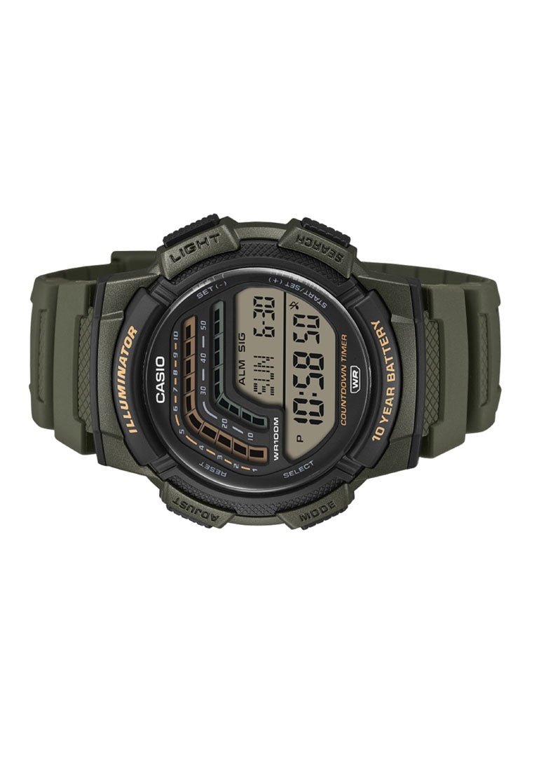 Casio WS-1800-3AVDF Digital Rubber Strap Watch For Men-Watch Portal Philippines