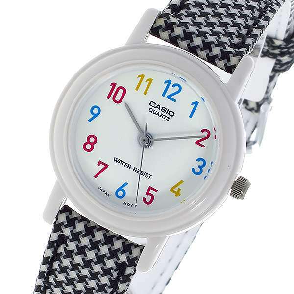 LQ-139LB-1B Black/Stripe Leather Strap Watch for Women-Watch Portal Philippines
