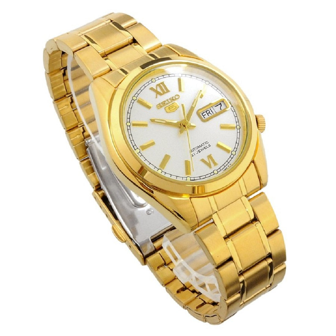 Seiko 5 SNKL58K1 Gold Stainless Automatic Watch Men-Watch Portal Philippines
