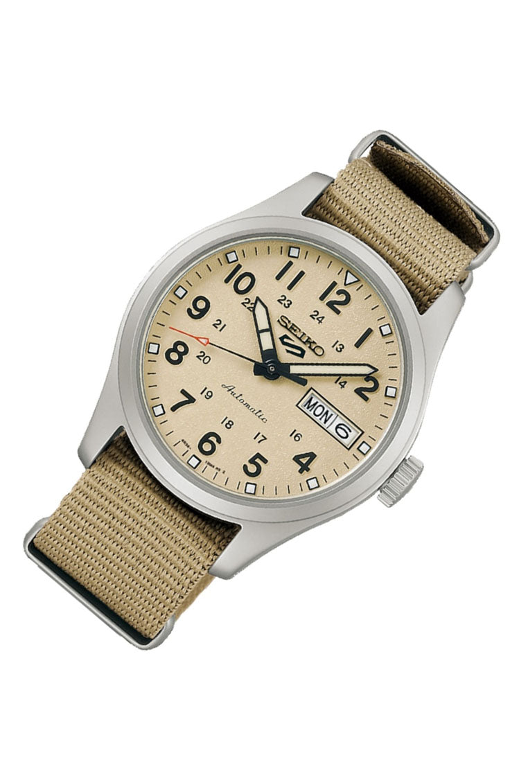 Seiko 5 Sports SRPJ83K1 Desert Kit Midfield Sports Style Automatic Nylon Strap Watch for Men-Watch Portal Philippines