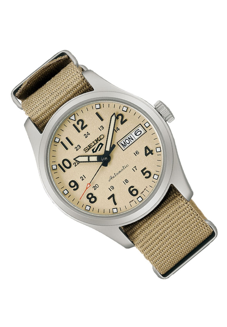 Seiko 5 Sports SRPJ83K1 Desert Kit Midfield Sports Style Automatic Nylon Strap Watch for Men-Watch Portal Philippines