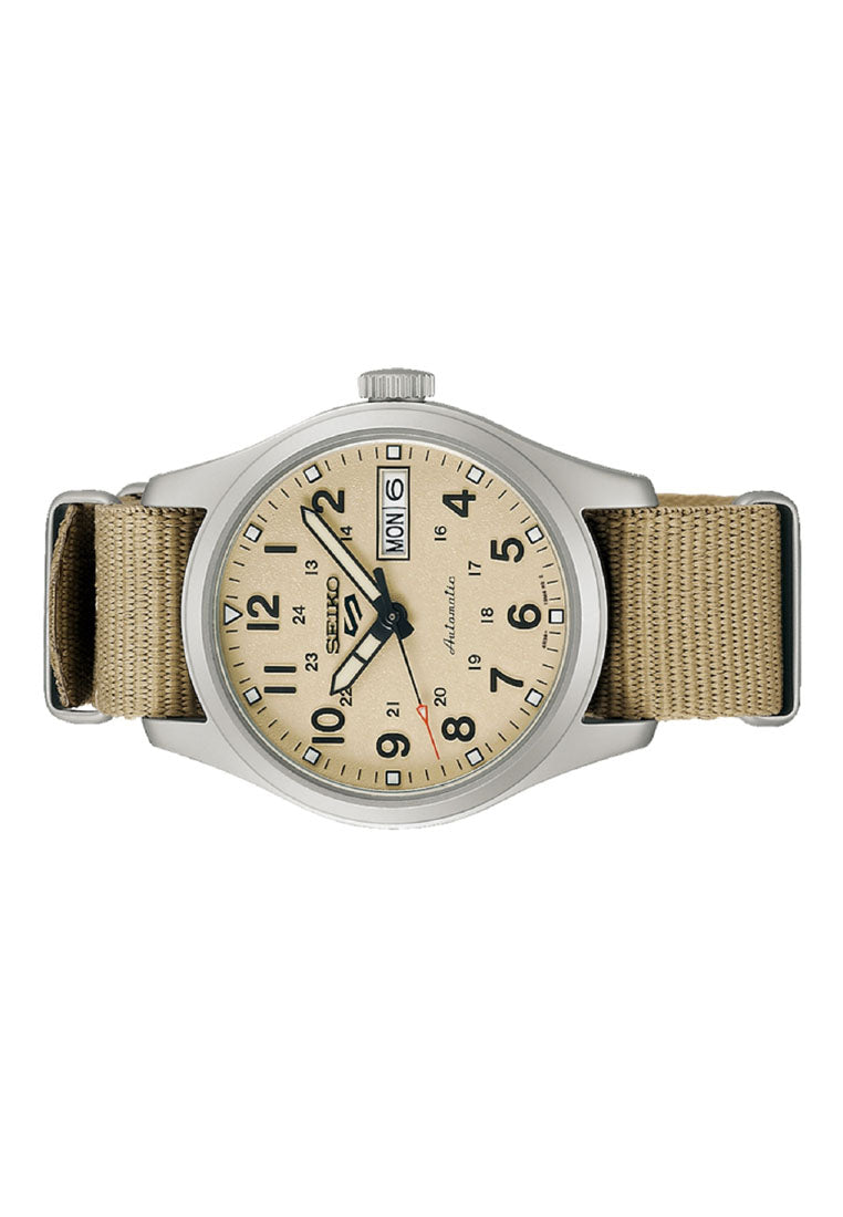 Seiko 5 Sports SRPJ83K1 Desert Kit Midfield Sports Style Automatic Nylon Strap Watch for Men-Watch Portal Philippines