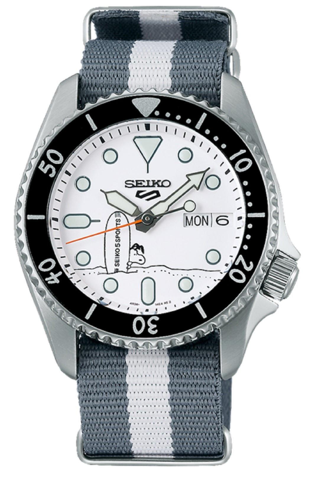 Seiko 5 Sports SRPK25K1 Snoopy Peanut Surfboard 55th Anniversary Limited Ed Automatic Watch for Men-Watch Portal Philippines