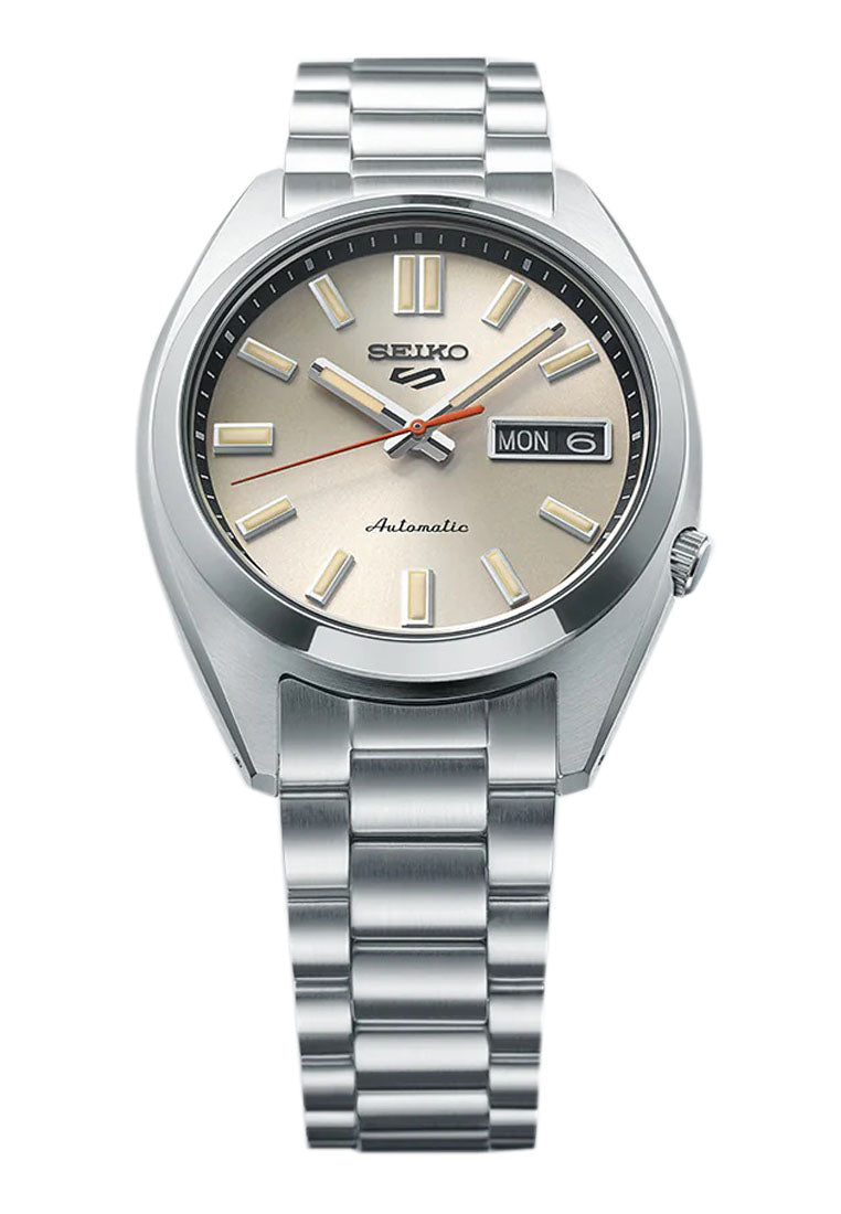 Seiko 5 Sports SRPK91K1 SNXS Beige Chinos Automatic Stainless Steel Watch for Men-Watch Portal Philippines