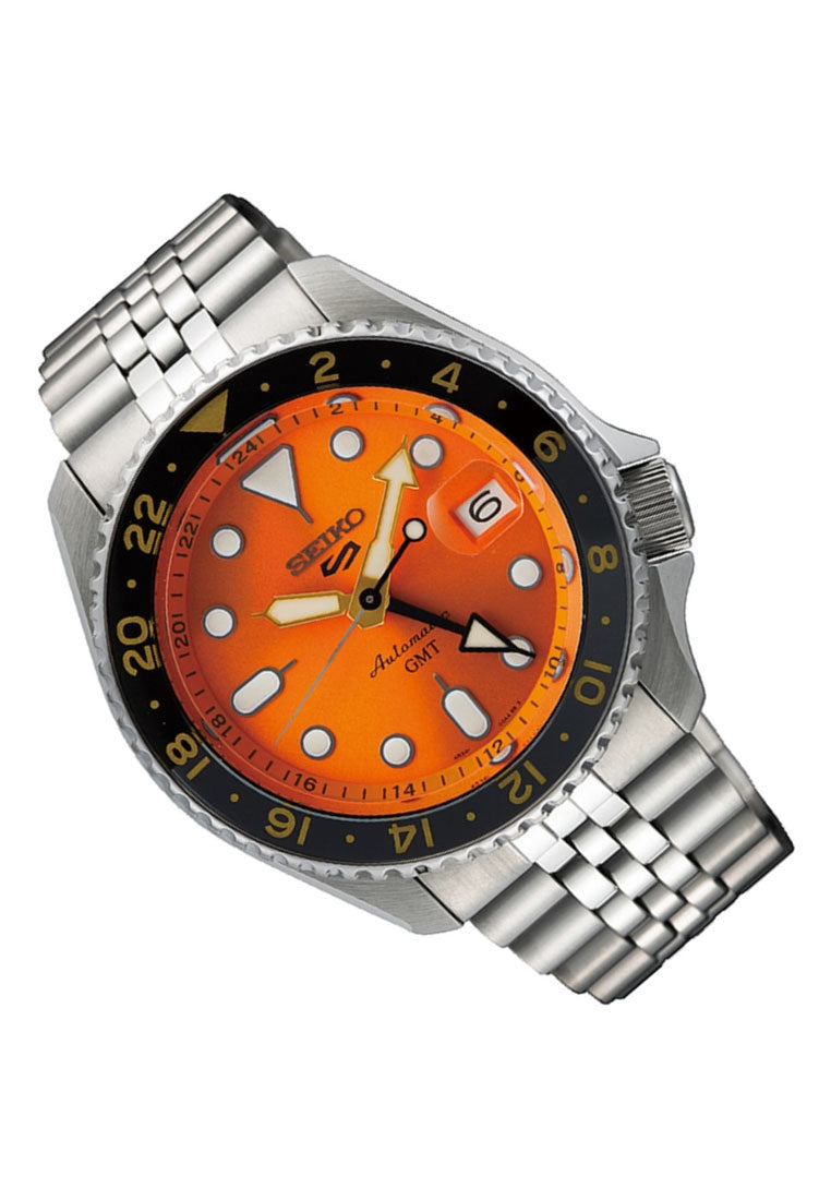 Seiko 5 Sports SSK005K1 Mikan Orange GMT Automatic Stainless Steel Watch for Men-Watch Portal Philippines