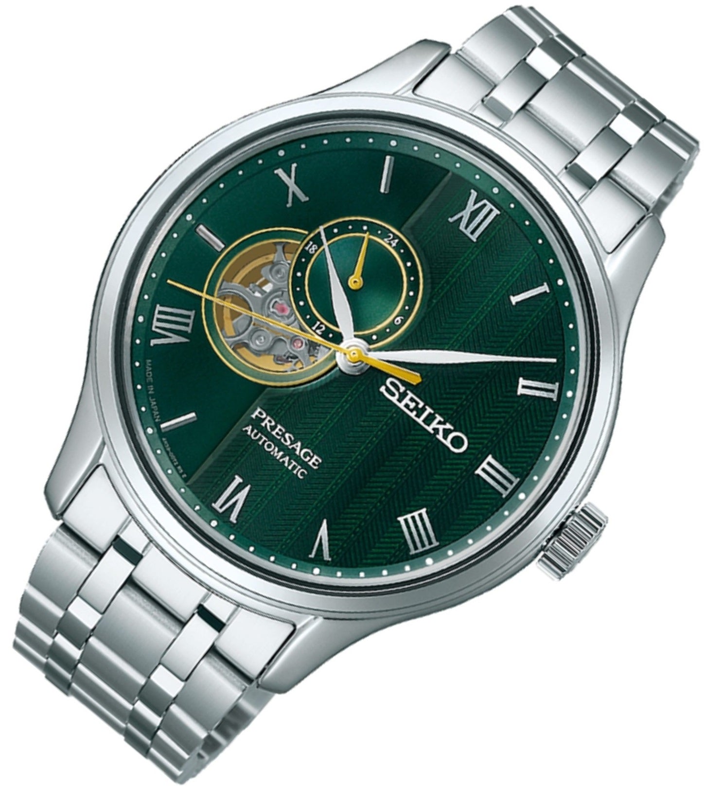 Seiko Presahe SSA463J1 Japanese Zen Garden Open Heart Automatic Watch-Watch Portal Philippines