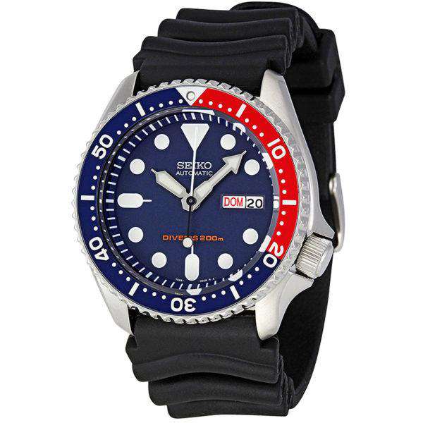 SEIKO SKX009K Automatic Black Rubber Watch for Men-Watch Portal Philippines