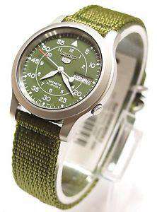 SEIKO SNK805K2 Automatic Green Automatic Nylon Strap Watch for Men-Watch Portal Philippines