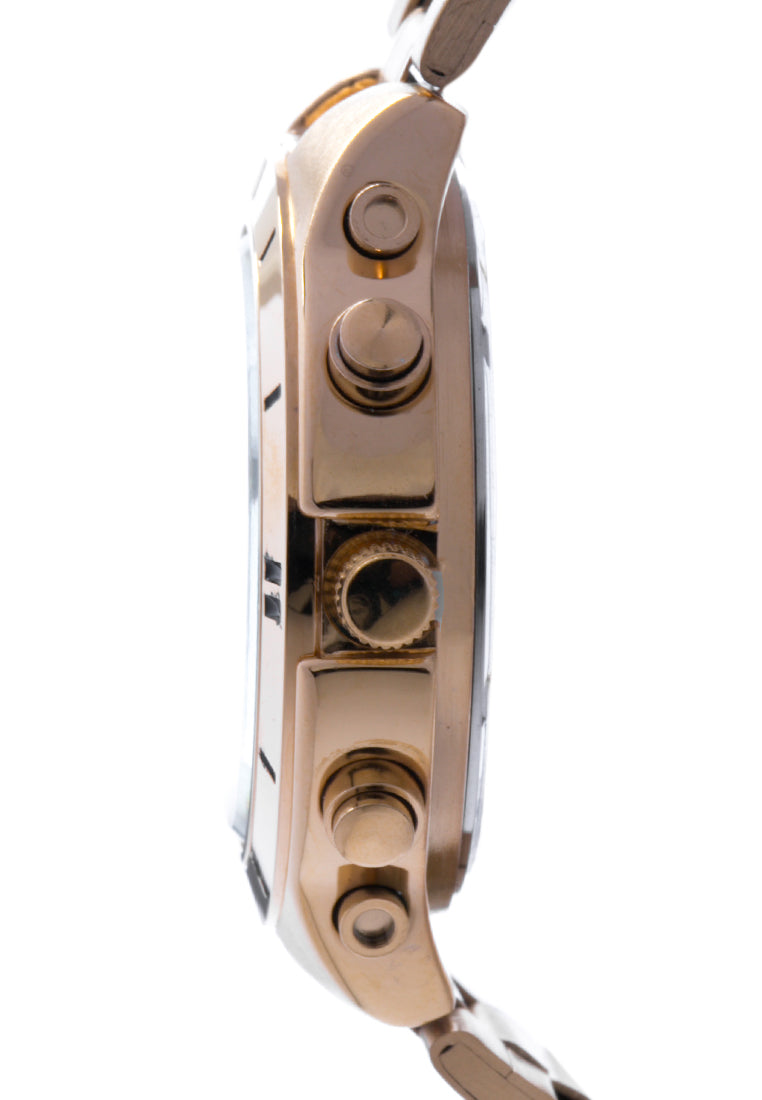 Valentino 20121649-GOLD - BLACK DIAL Analog Stainless Band Watch for Unisex-Watch Portal Philippines