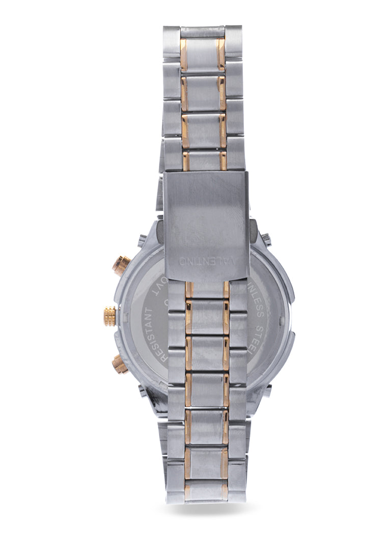 Valentino 20121649-TWO TONE - SILVER DIAL Analog Stainless Band Watch for Unisex-Watch Portal Philippines
