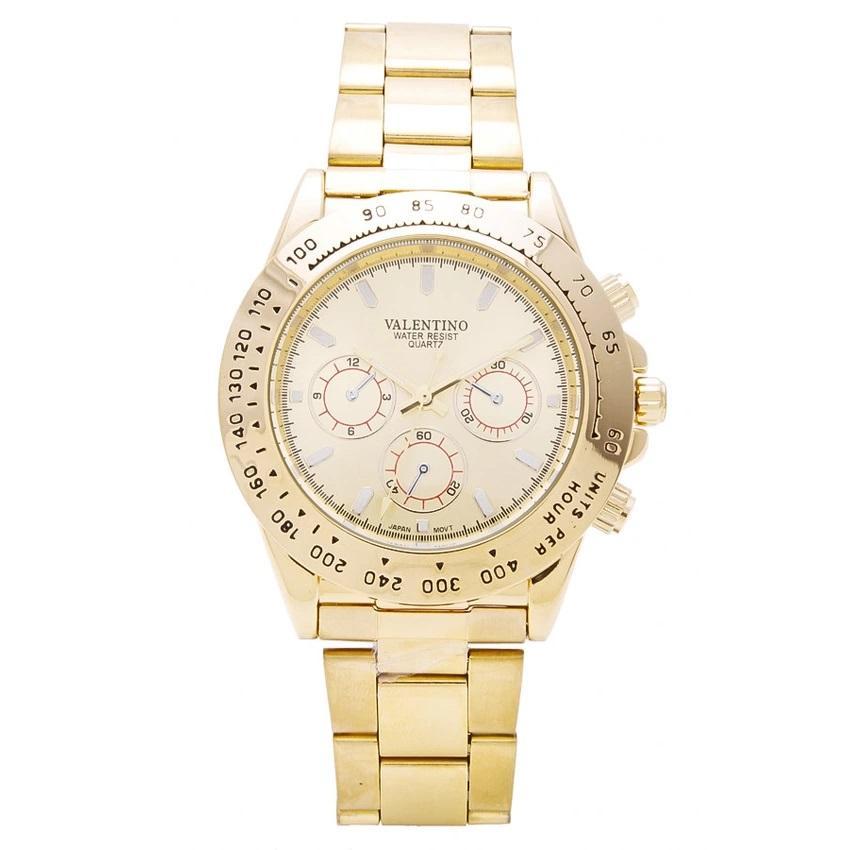 Valentino 20121651-GOLD DIAL STAINLESS BAND STRAP Watch for Men-Watch Portal Philippines