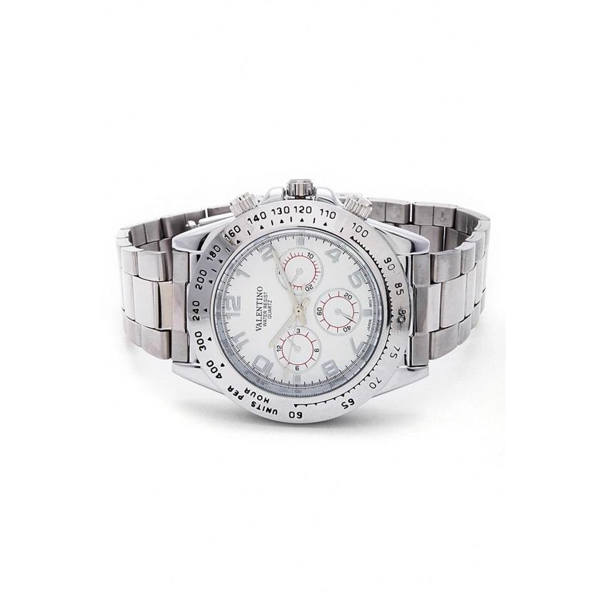 Valentino 20121652-WHITE DIAL STAINLESS BAND STRAP Watch for Men-Watch Portal Philippines