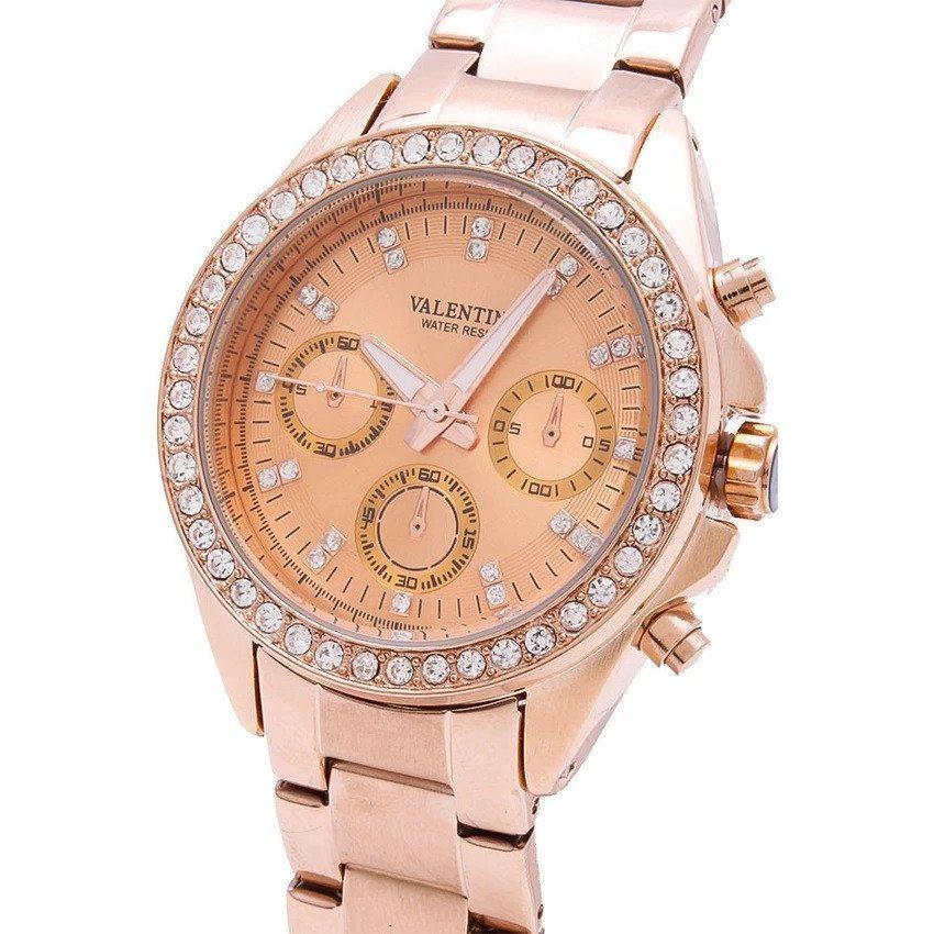 Valentino 20121662-ROSE GOLD - ROSE DIAL EXCALIBUR IP ROSE GOLD STAINLESS STEEL BAND STRAP Watch for Women-Watch Portal Philippines