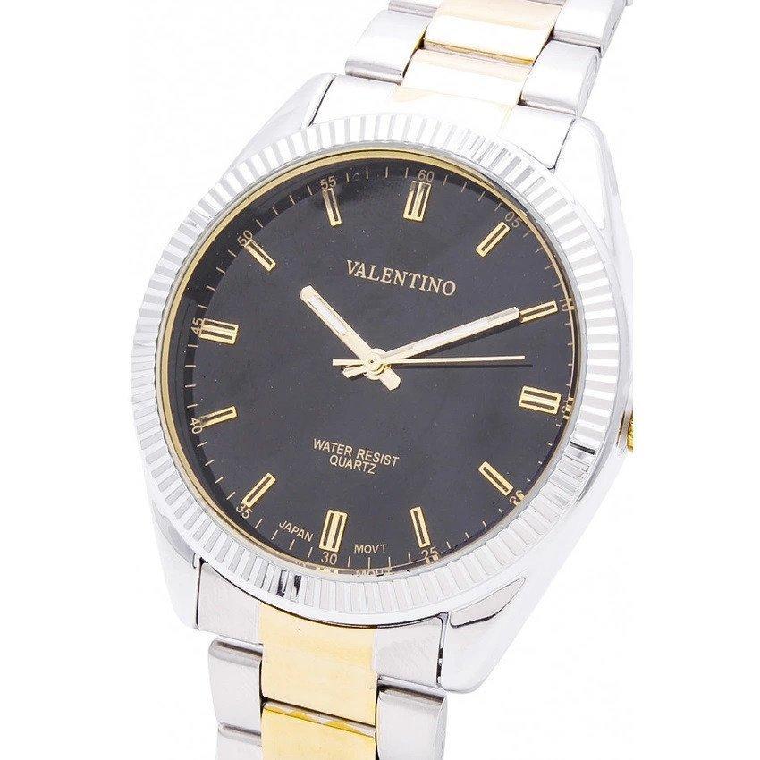 Valentino 20121677-TWO TONE - BLACK DIAL CASIO IP GLD MTL STYLE G STAINLESS BAND STRAP Watch for Men-Watch Portal Philippines