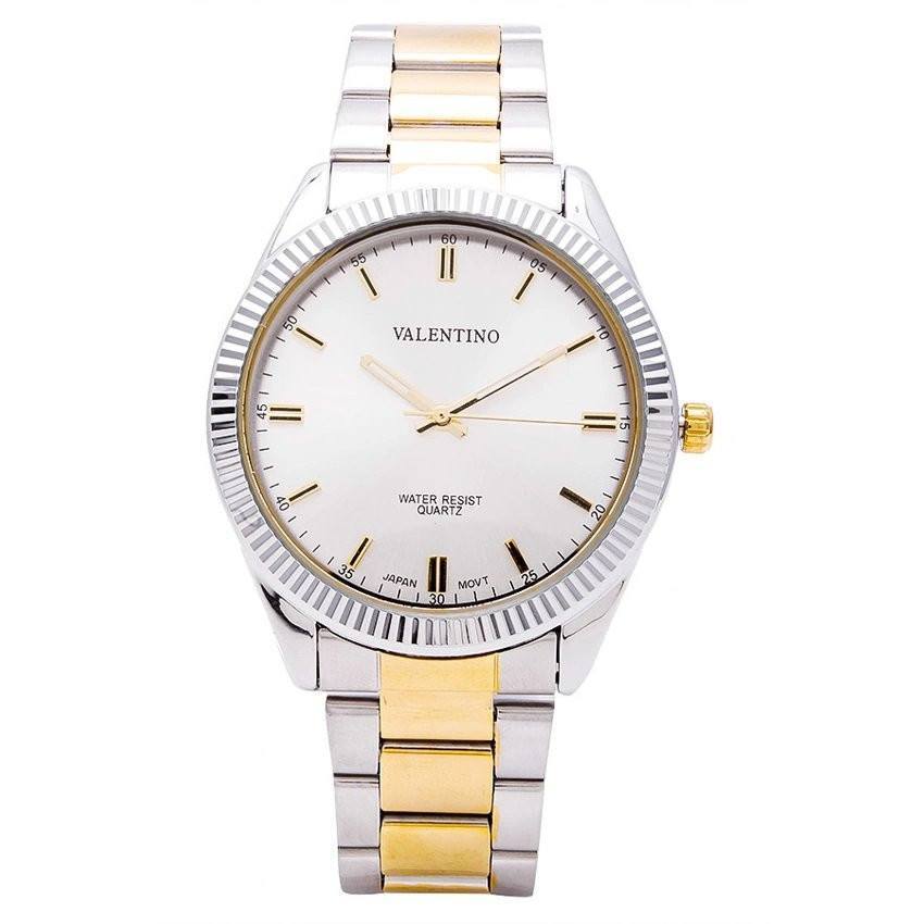 Valentino 20121677-TWO TONE - SILVER DIAL CASIO IP GLD MTL STYLE G STAINLESS BAND STRAP Watch for Men-Watch Portal Philippines