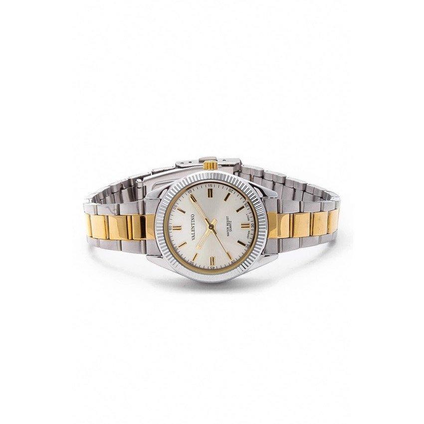 Valentino 20121678-TWO TONE - SILVER DIAL CASIO IP GLD MTL STYLE L STAINLESS BAND STRAP Watch for Women-Watch Portal Philippines