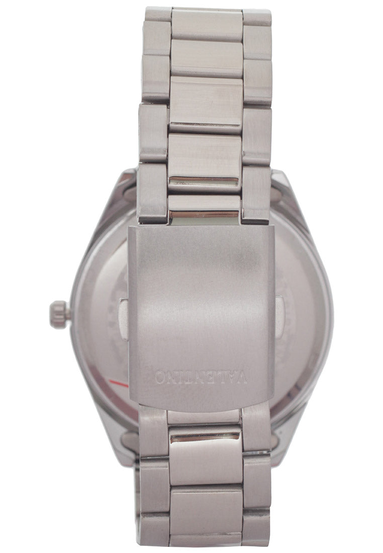 Valentino 20121679-SILVER - BLACK DIAL Analog Stainless Band Watch for Men-Watch Portal Philippines