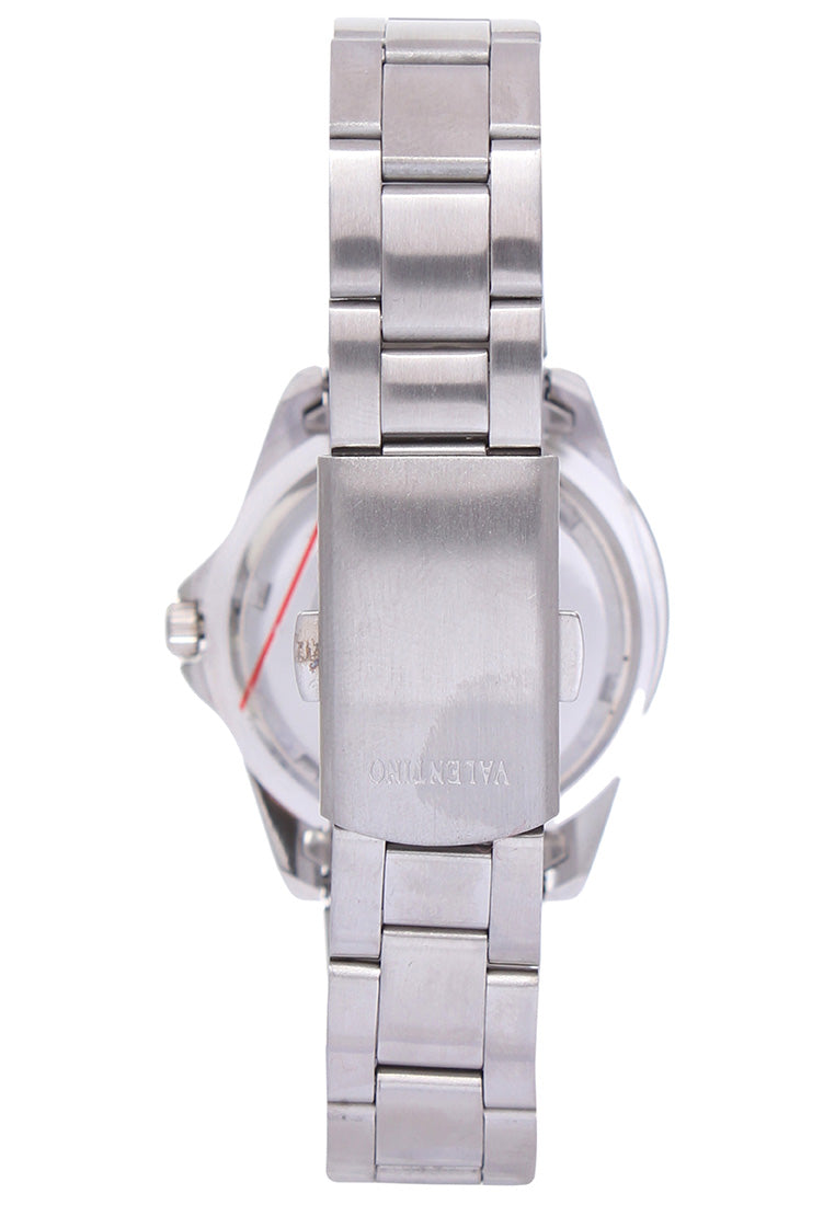 Valentino 20121680-SILVER - BLACK DIAL Analog Stainless Band Watch for Women-Watch Portal Philippines