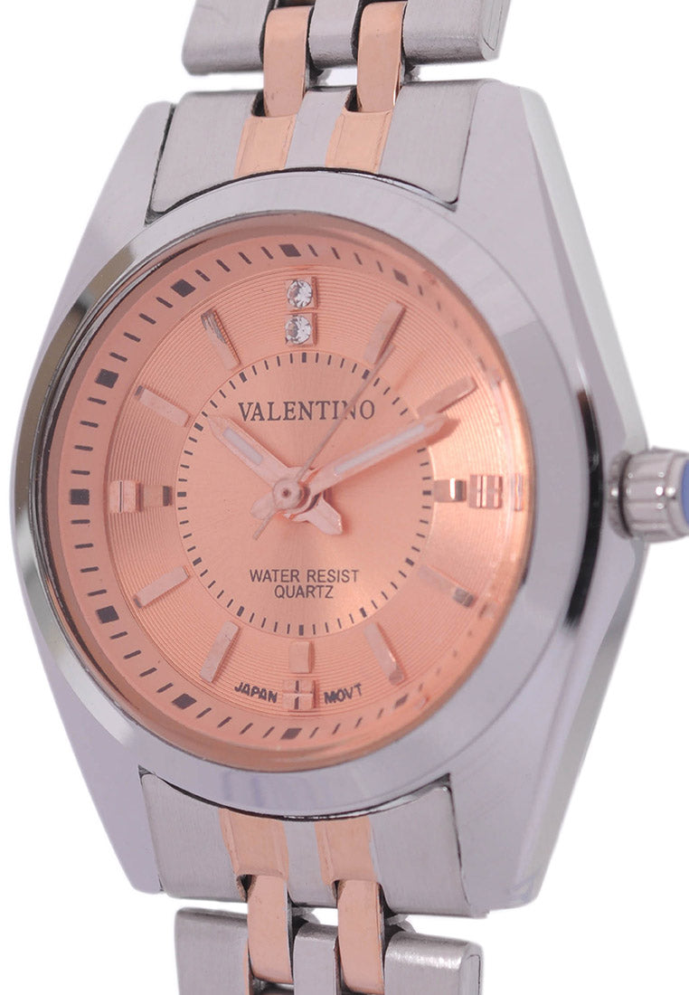 Valentino 20121692-ROSE GOLD - ROSE DIAL Analog Stainless Steel Strap Watch for Women-Watch Portal Philippines