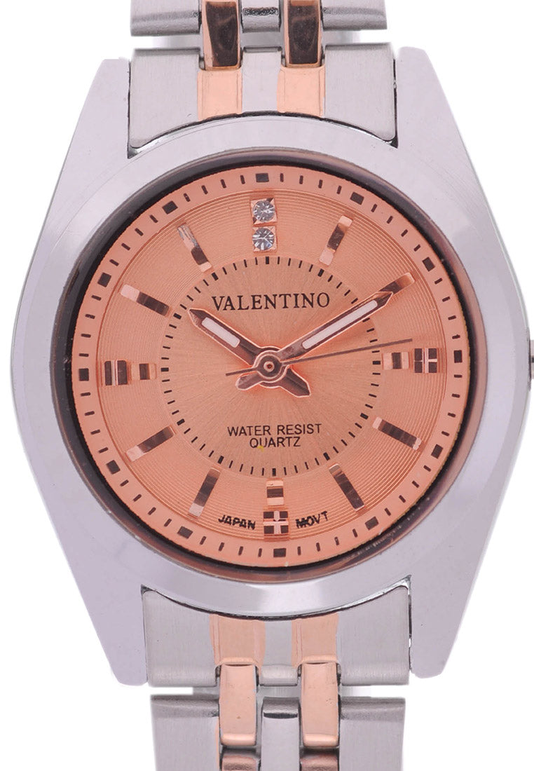 Valentino 20121692-ROSE GOLD - ROSE DIAL Analog Stainless Steel Strap Watch for Women-Watch Portal Philippines