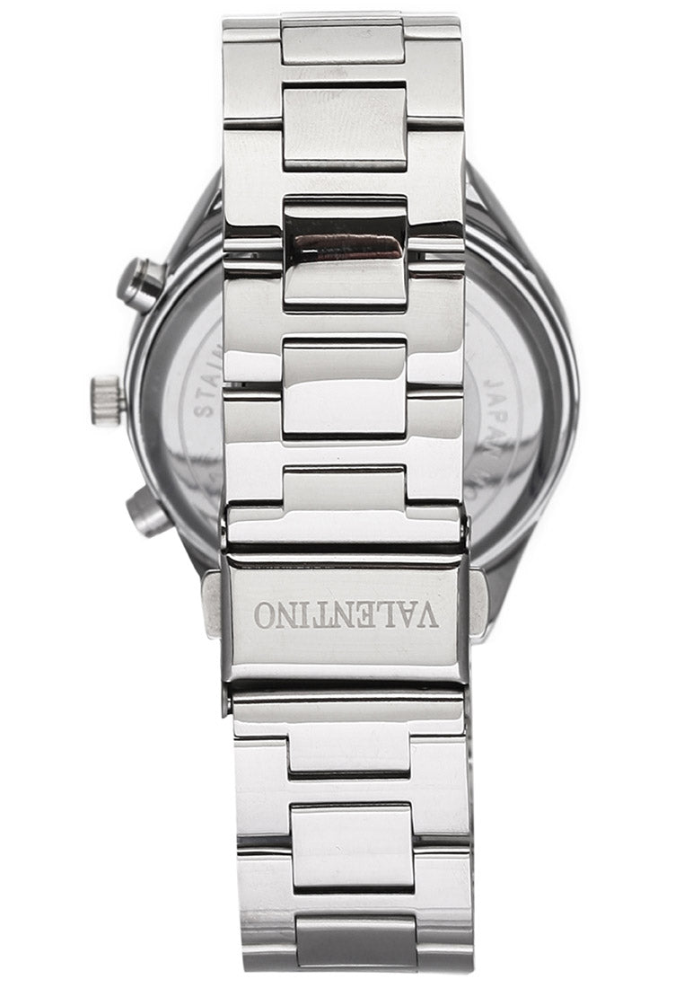 Valentino 20121729-SILVER - BLACK DIAL Analog Stainless Steel Strap Watch for Women-Watch Portal Philippines
