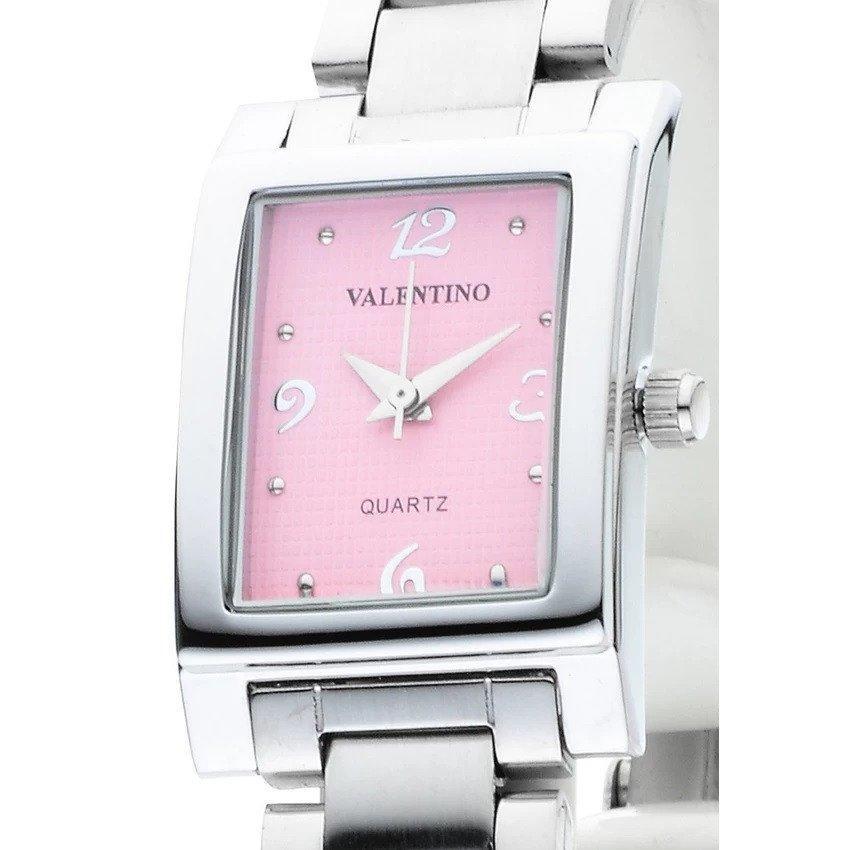 Valentino 20121783-SILVER - PINK NUMBER SHEEN IP WHITE STYLE STAINLESS BAND STRAP Watch for Women-Watch Portal Philippines