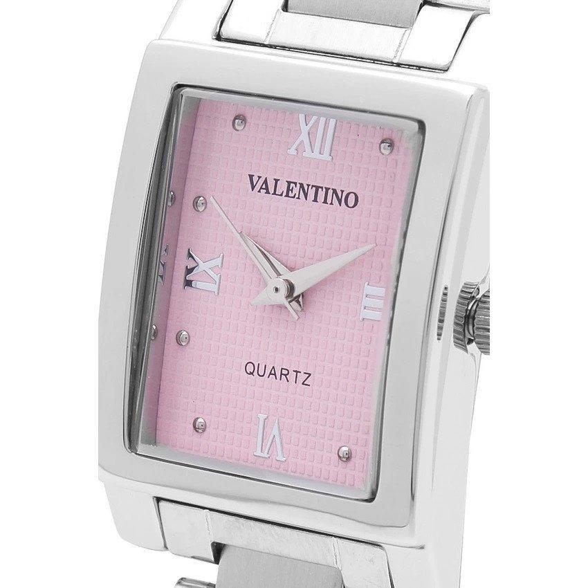 Valentino 20121783-SILVER - PINK ROMAN SHEEN IP WHITE STYLE STAINLESS BAND Strap Watch for Women-Watch Portal Philippines