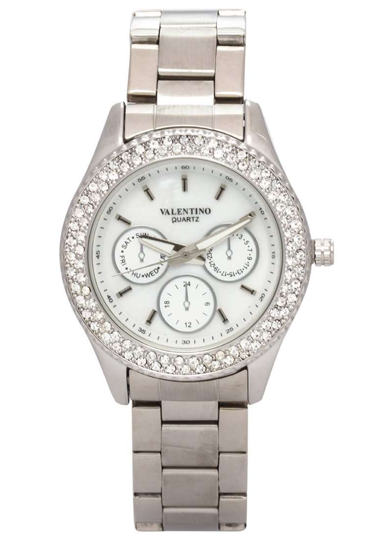 Valentino 20121789-WHITE DIAL Silver Stainless Strap Watch for Women-Watch Portal Philippines