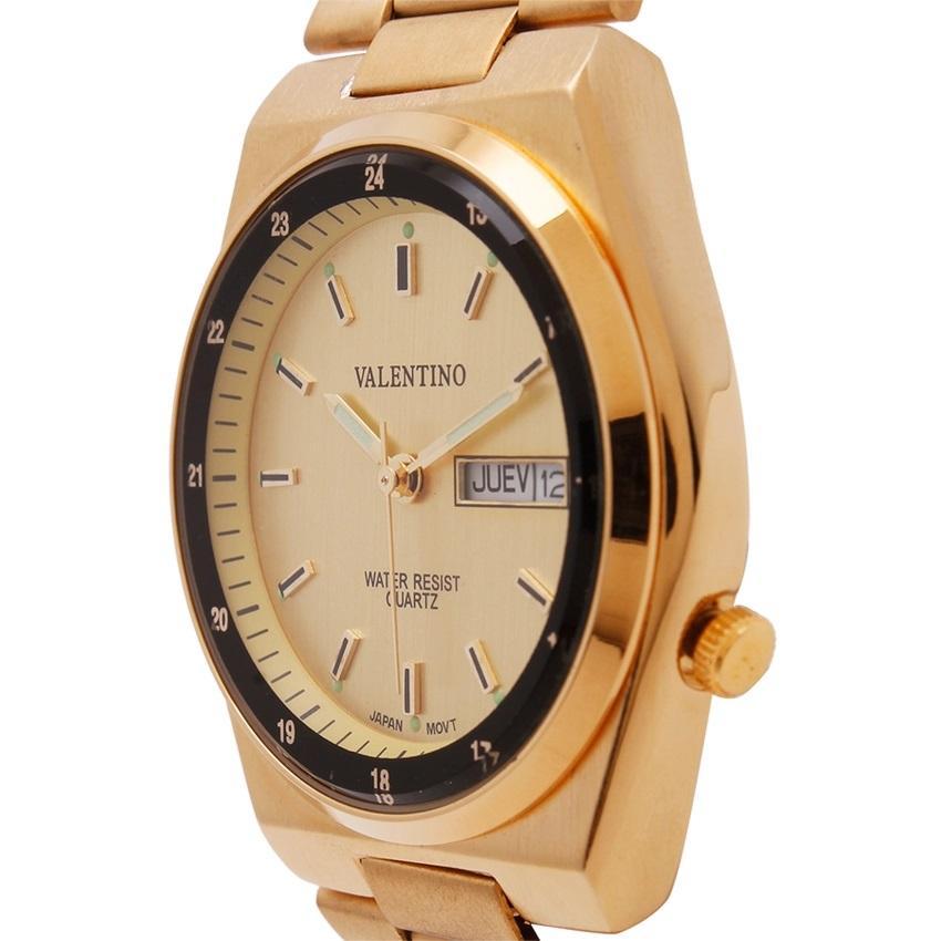 Valentino 20121840-GOLD DIAL STAINLESS BAND STRAP Watch for Men-Watch Portal Philippines