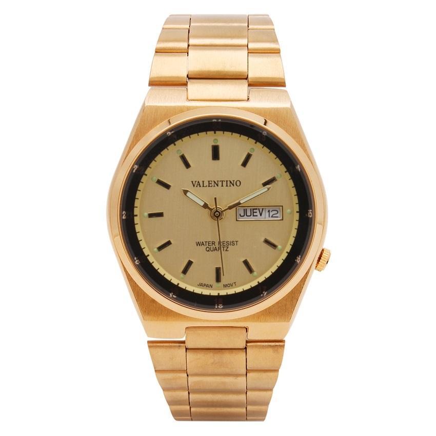 Valentino 20121840-GOLD DIAL STAINLESS BAND STRAP Watch for Men-Watch Portal Philippines