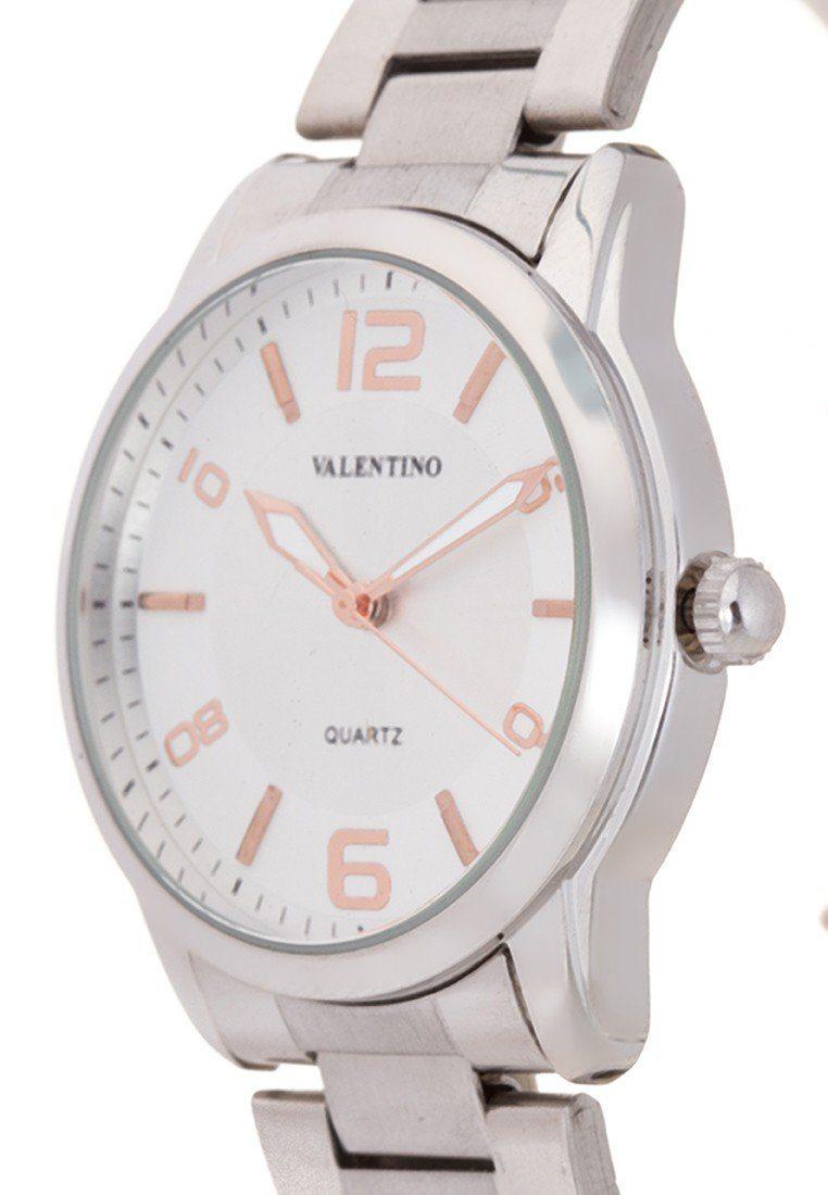 Valentino 20121911-White Dial Rg Index Stainless Strap Watch For Men-Watch Portal Philippines