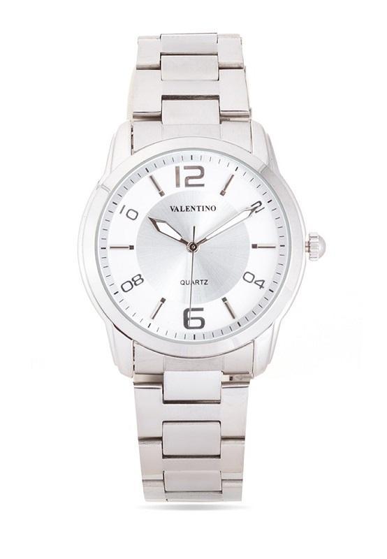 Valentino 20121911-White Dial Silver Index Stainless Strap Watch For Men-Watch Portal Philippines
